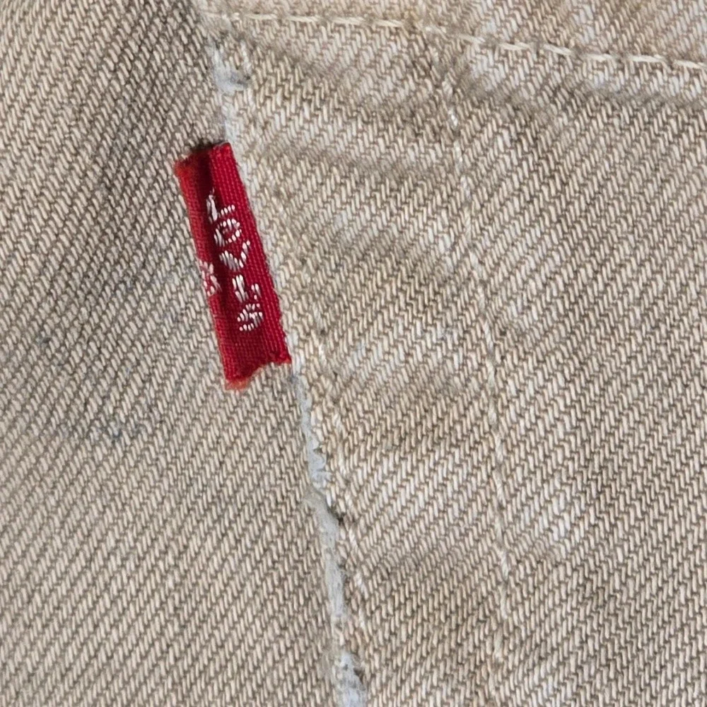 Levis 505 Regular Fit Jeans Mens 36x32 Tan Khaki Straight Leg Cotton Denim Pants